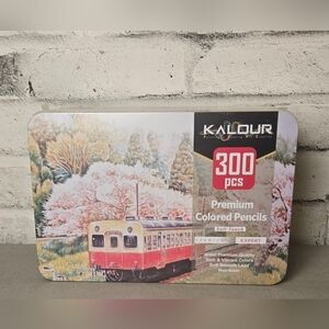 Kalour 300 Color Pencil Set Premium Soft Core Artist Tin Case
